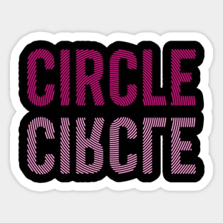 Hipnotic Pink Circle Sticker